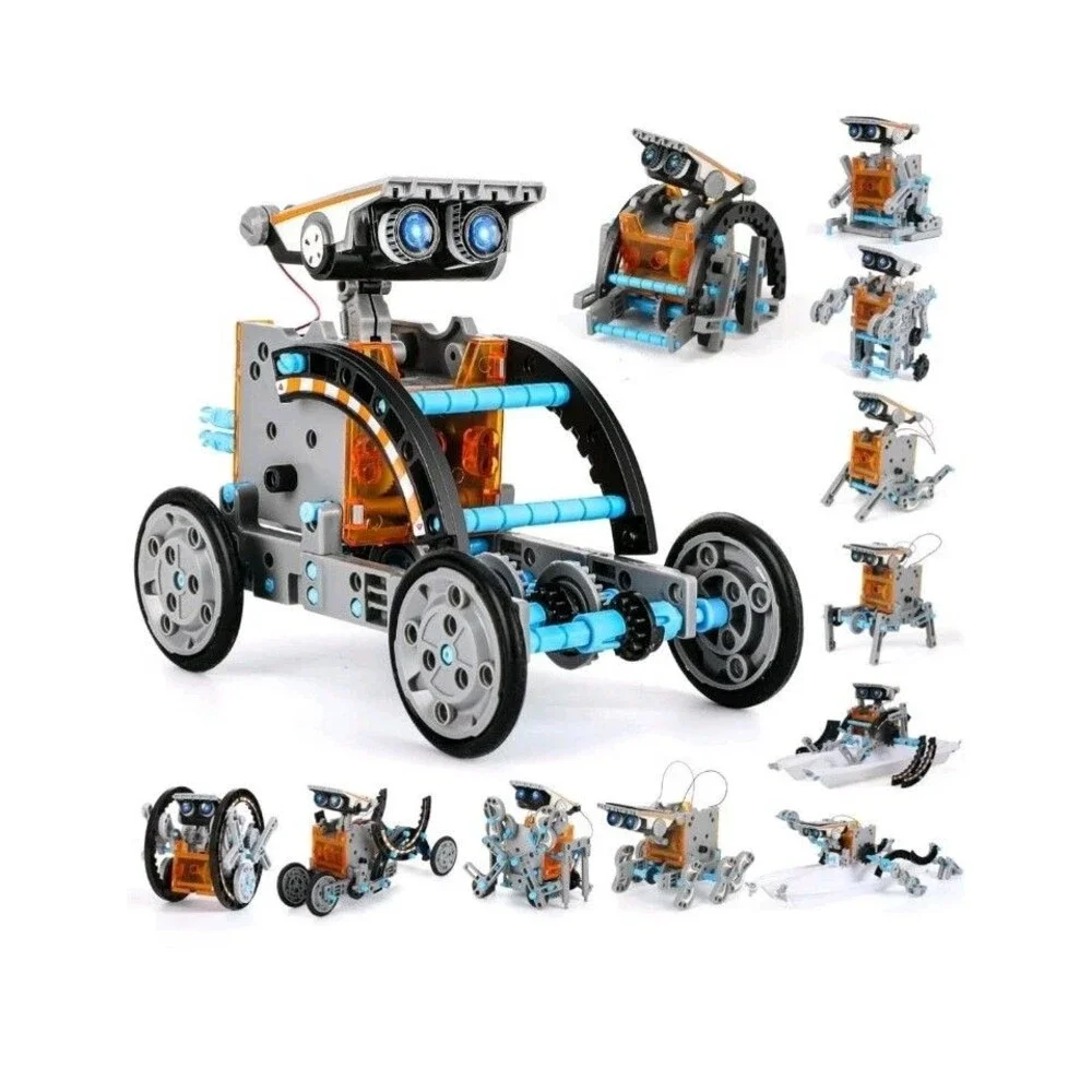 NEW-Science STEM Solar Powered Robot Kit 12-in-1 Science Toys for Kids Age 8+